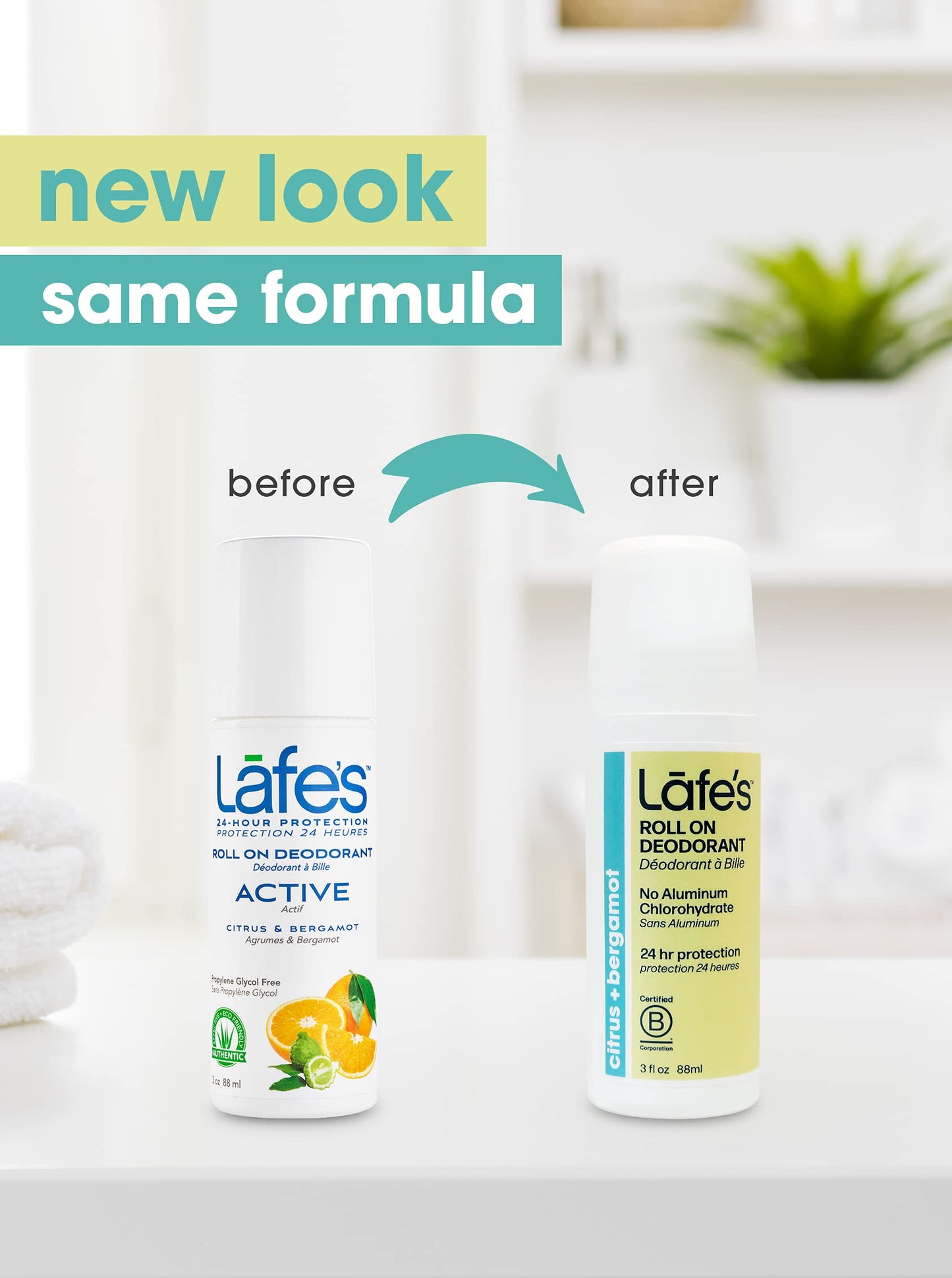 Lafe's Natural Deodorant - 3 ounce Roll-On Aluminum Free Natural Deodorant - Citrus & Bergamot Beauty and Personal Care Lafe's