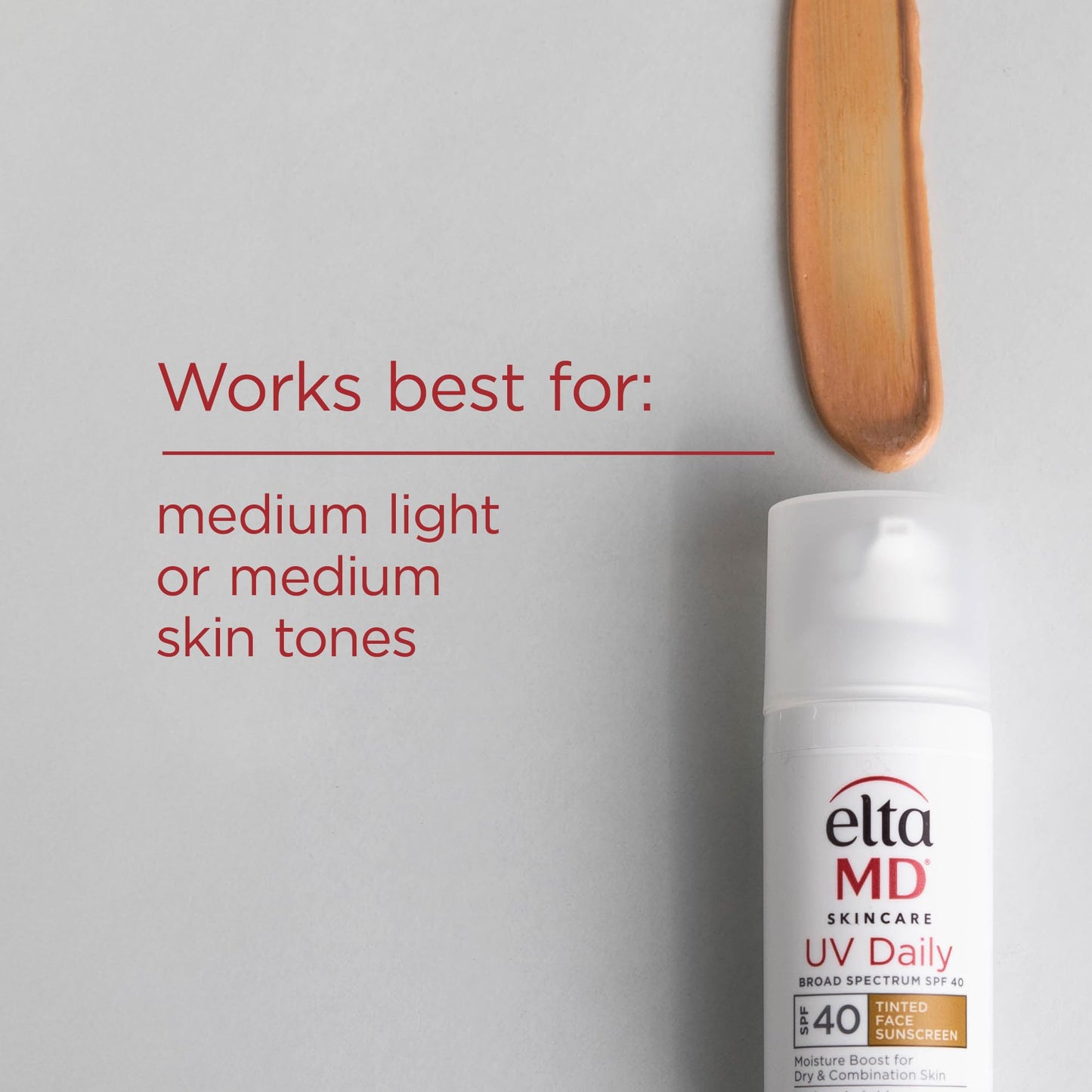 EltaMD UV Daily Tinted SPF 40 Face Sunscreen Moisturizer with Zinc Oxide, Tinted Daily Face Moisturizer with SPF, Sunscreen for Dry Skin,1.7 oz Pump Beauty & Personal Care EltaMD