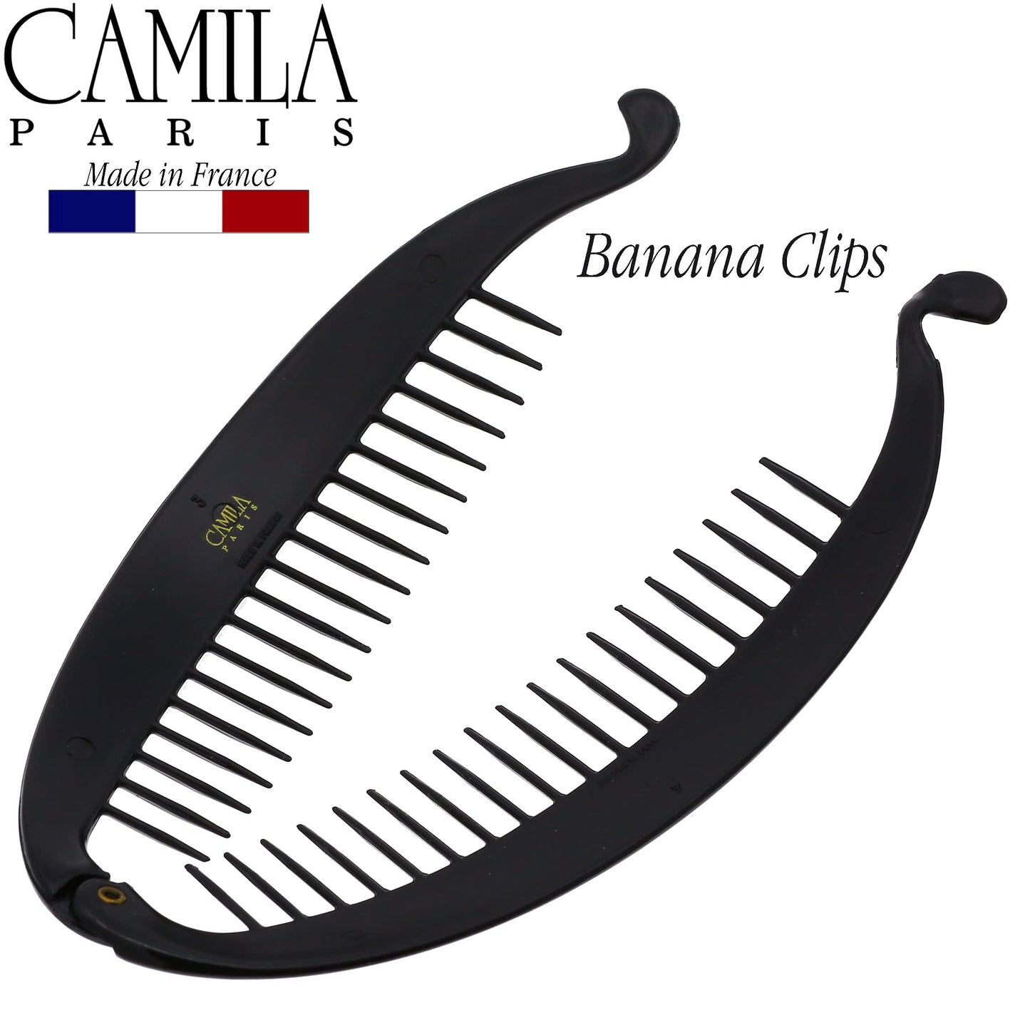 Camila Paris NV135 French Extra Large Banana Clip Hair Comb, Classic Banana Clips Hair for Thick Hair Ponytail Holder Interlocking Styling Clips Beauty & Personal Care Camila
