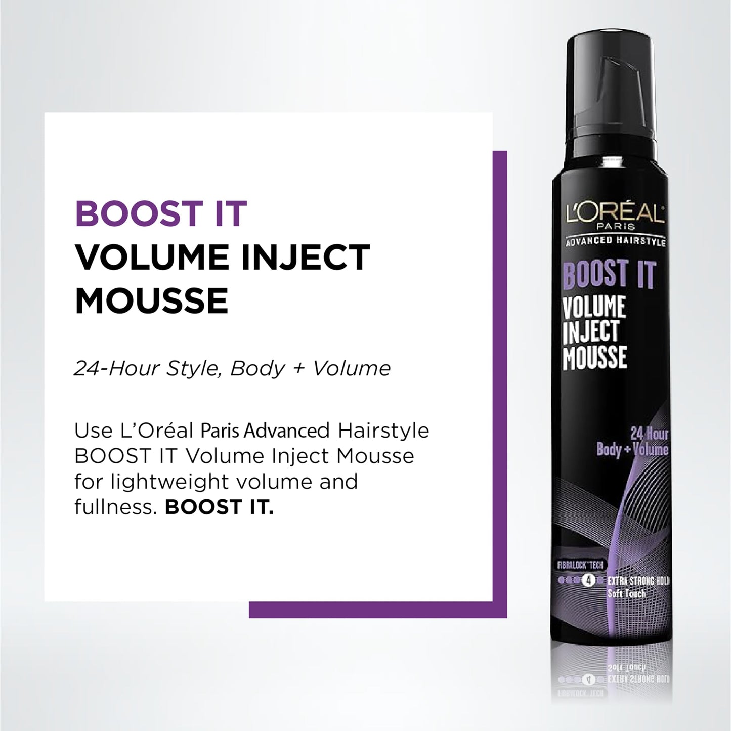 L'Oréal Paris Advanced Hairstyle BOOST IT Volume Inject Mousse, 8.3 oz. Beauty & Personal Care L'Oreal Paris