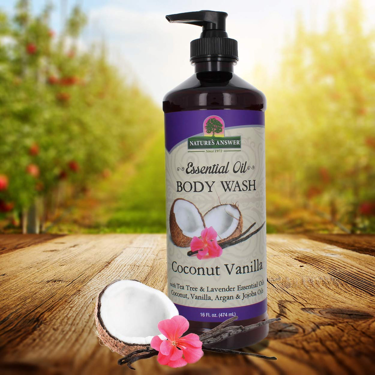 Nature's Answer Body Wash With Pure Essential Oil, Coconut Vanilla, 16 Oz Beauty & Personal Care Nature's Answer