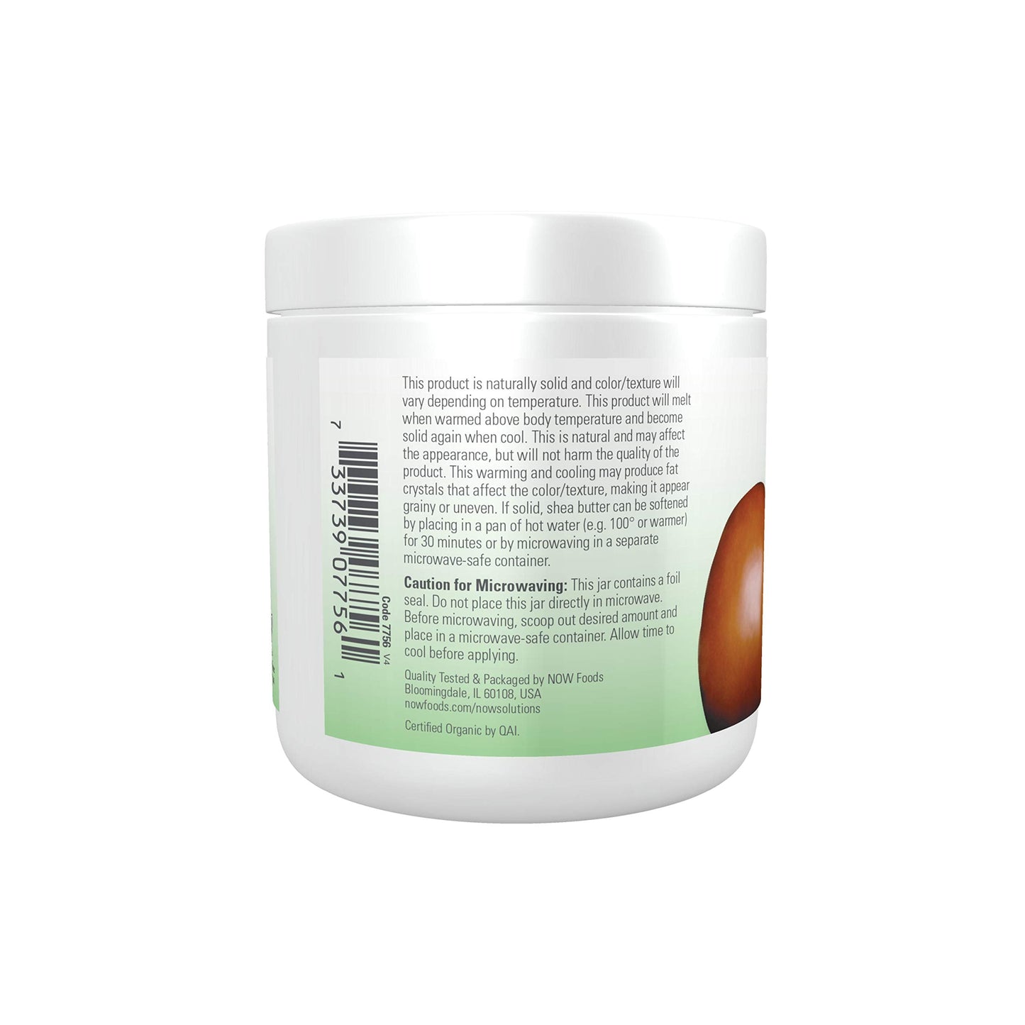 NOW Foods Solutions, Certified Organic Shea Butter, Moisturizer For Rough And Dry Skin, 7-Ounce Beauty & Personal Care NOW Foods