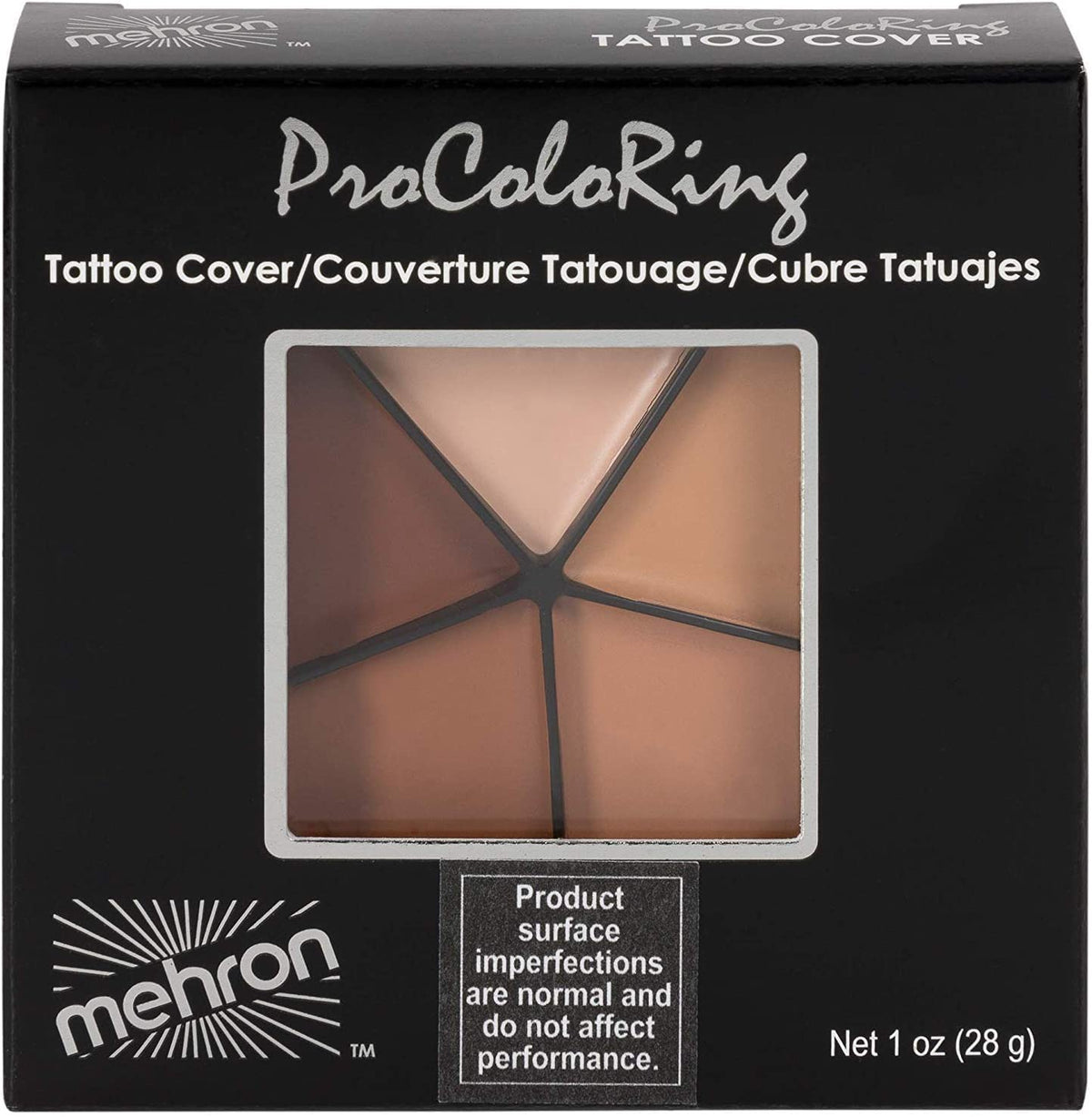 Mehron Makeup Tattoo Cover ProColoRing | 5 Color Wheel Pro Color Ring| Made in the USA | Tattoo Cover Up Makeup | Concealer Beauty & Personal Care Mehron