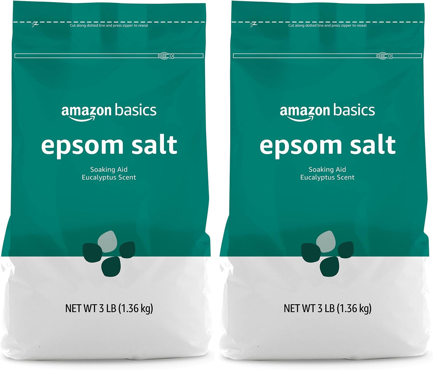 Amazon Basics Epsom Salt Soaking Aid, Eucalyptus Scented, 3 Pound (Pack of 2) Beauty and Personal Care Amazon Basics Default Title