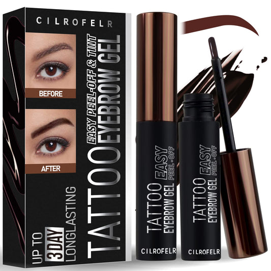 Cilrofelr Tattoo Peel Off Eyebrow Gel, Easy Tattoo Brow Peel Off Gel, Last Up to 3 Days, Waterproof, Transfer-proof, For Fuller & Defined Looking Beauty and Personal Care Cilrofelr Default Title