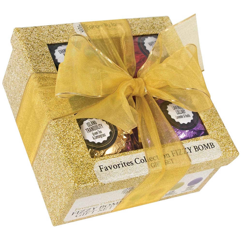 Ginger Lily Farms Botanicals Favorites Collection Fizzy Bomb Gift Set, 3 Ounces Each, 4-Count Beauty & Personal Care Ginger Lily Farms