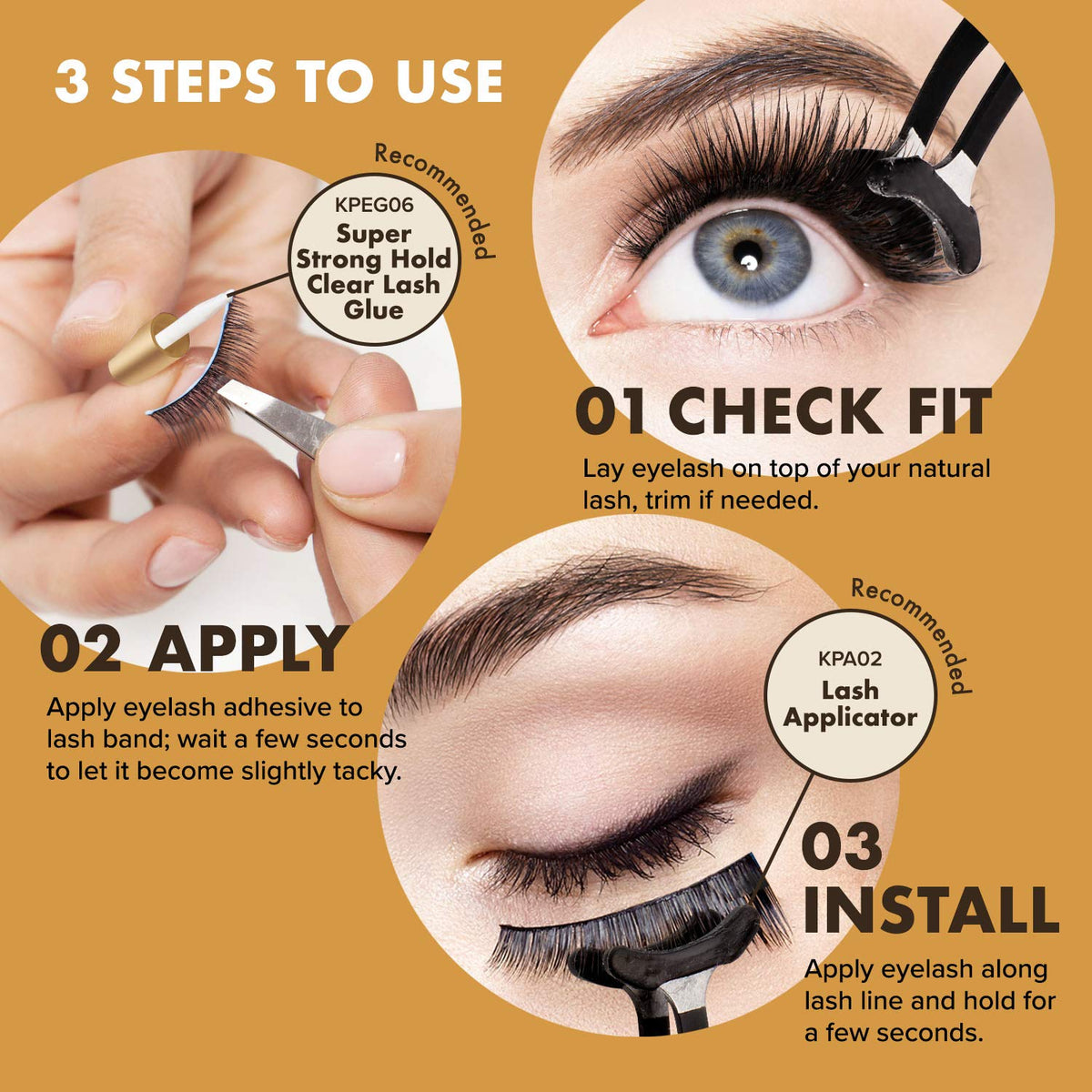 i-ENVY False Lashes, Mink 3D Lashes Value Pack Real Mink Maximum Fluffy Wispy Luxury Glamorous Natural Look Reusable Eyelashes (06) Beauty & Personal Care i•ENVY