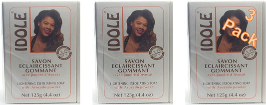 Idole Exfoliating Soap with Avocado Seed Powder, 3-Pack, Net 125g (4.4 oz) Beauty & Personal Care Idole