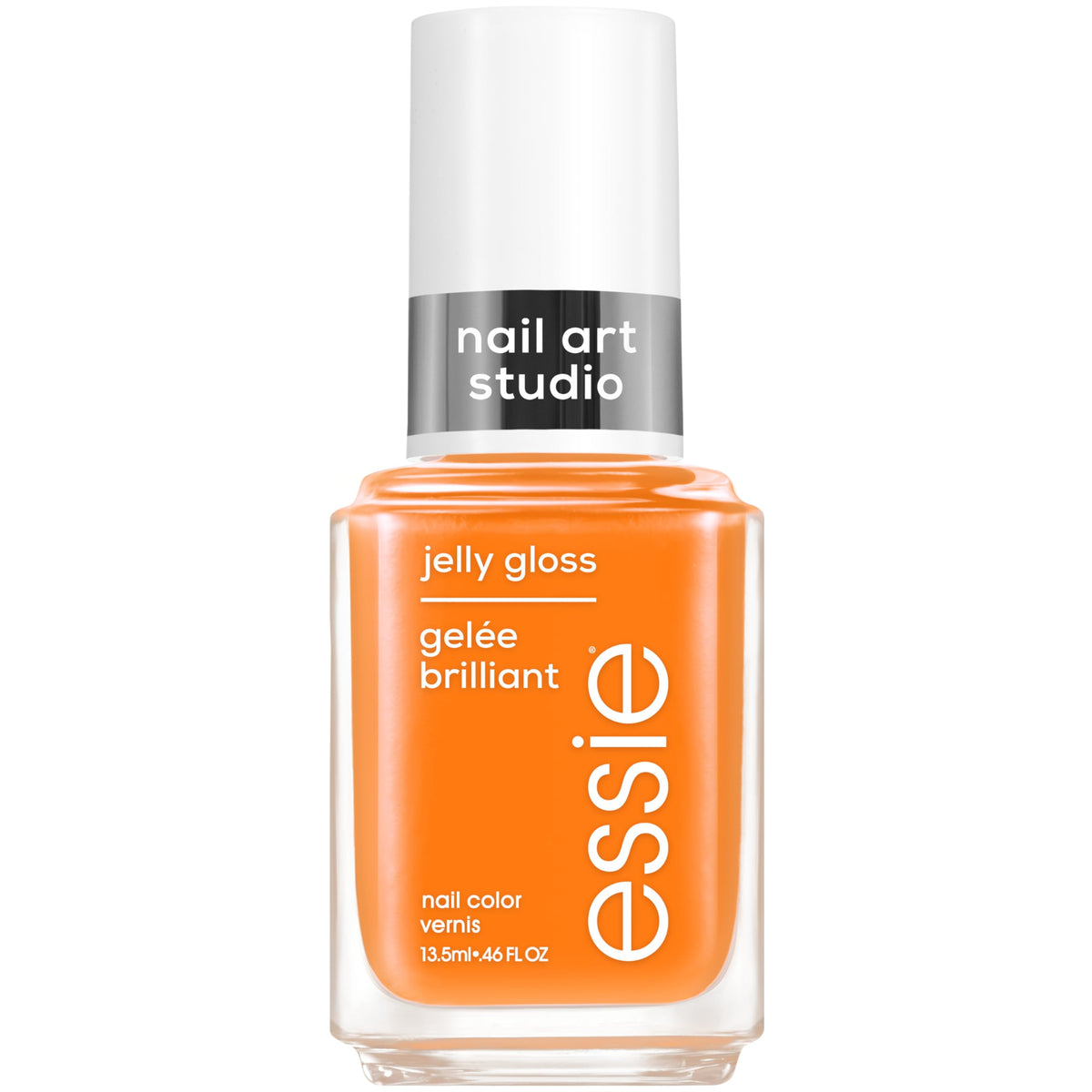 essie Nail Art Studio Jelly Gloss Polish, Vegan, Sheer Orange Nail Polish, Apricot Jelly, 0.46 Fl Oz