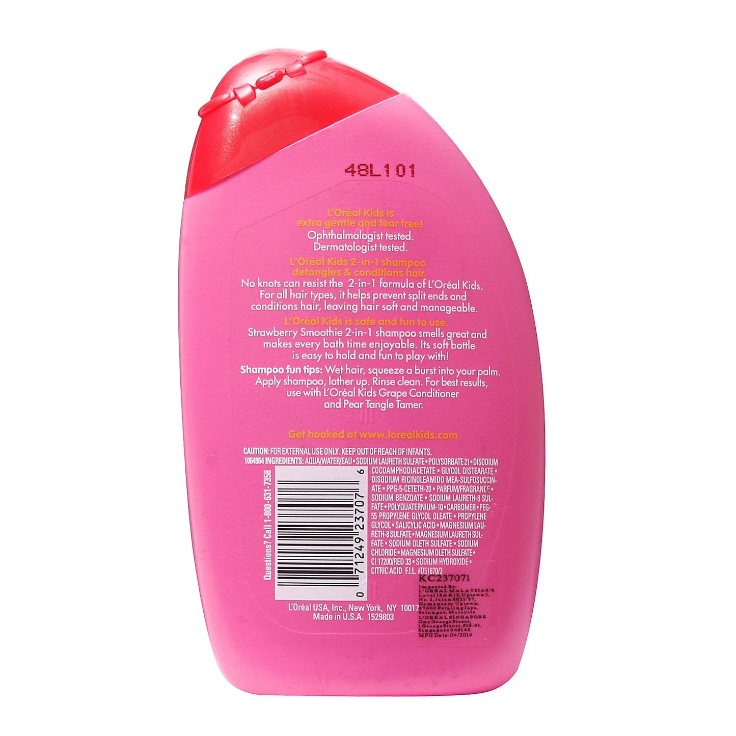 L'Oreal Kids Extra Gentle 2-in-1 Shampoo, Strawberry Smoothie, 9 fl; oz. Beauty & Personal Care L'Oreal Paris