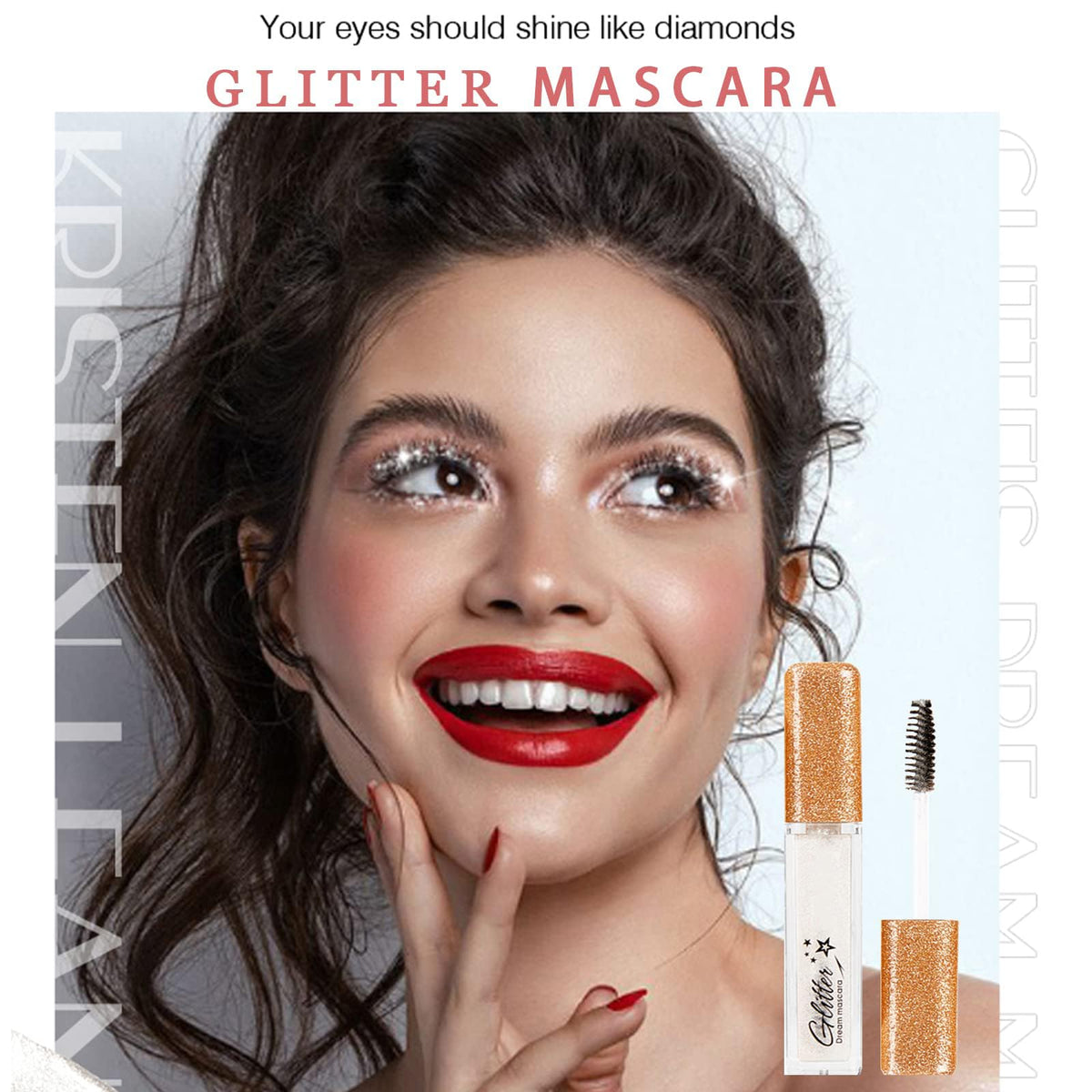 MIESCHER Silver Mascara for Eyelashes, Waterproof, Long-lasting, Diamond Glitter, Lengthening, Curling Beauty & Personal Care MIESCHER