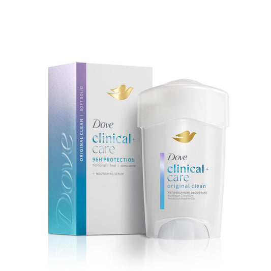Dove Clinical + Care Antiperspirant Deodorant Stick for Women, 96H Clinical Strength Sweat & Odor Protection, With Nourishing Serum, Original Clean Beauty and Personal Care Dove