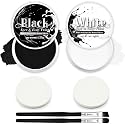 Black & White Face Paint Set (2.47 oz Each) - Professional High Pigment Oil-Based Makeup Kit for Halloween SFX, Clown, Joker, Skeleton Cosplay - Body Beauty & Personal Care GCCL