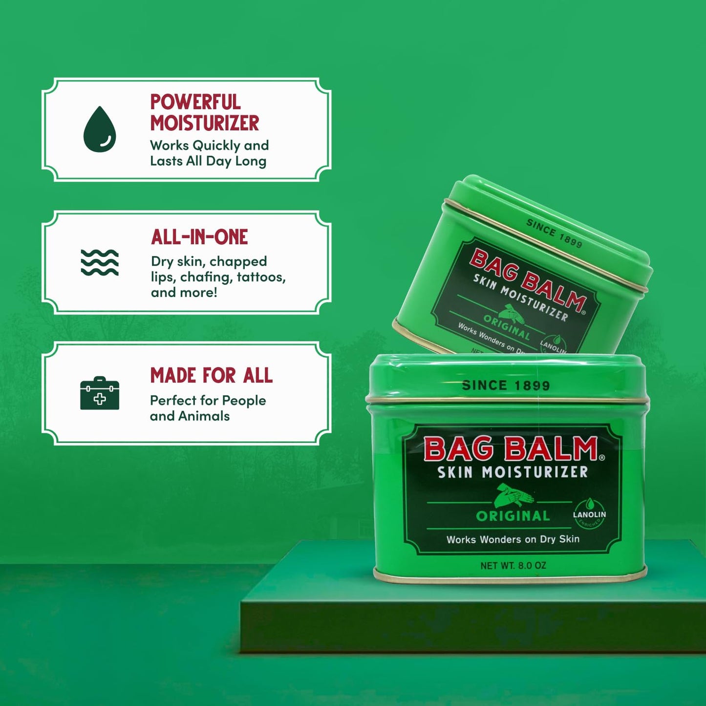 Bag Balm Vermont's Original Hand Moisturizer, Hand Balm for Dry Skin, Cracked Hands, Heels & Dry Hands Treatment, For Dogs and More Ointment, Lotion Beauty & Personal Care Bag Balm