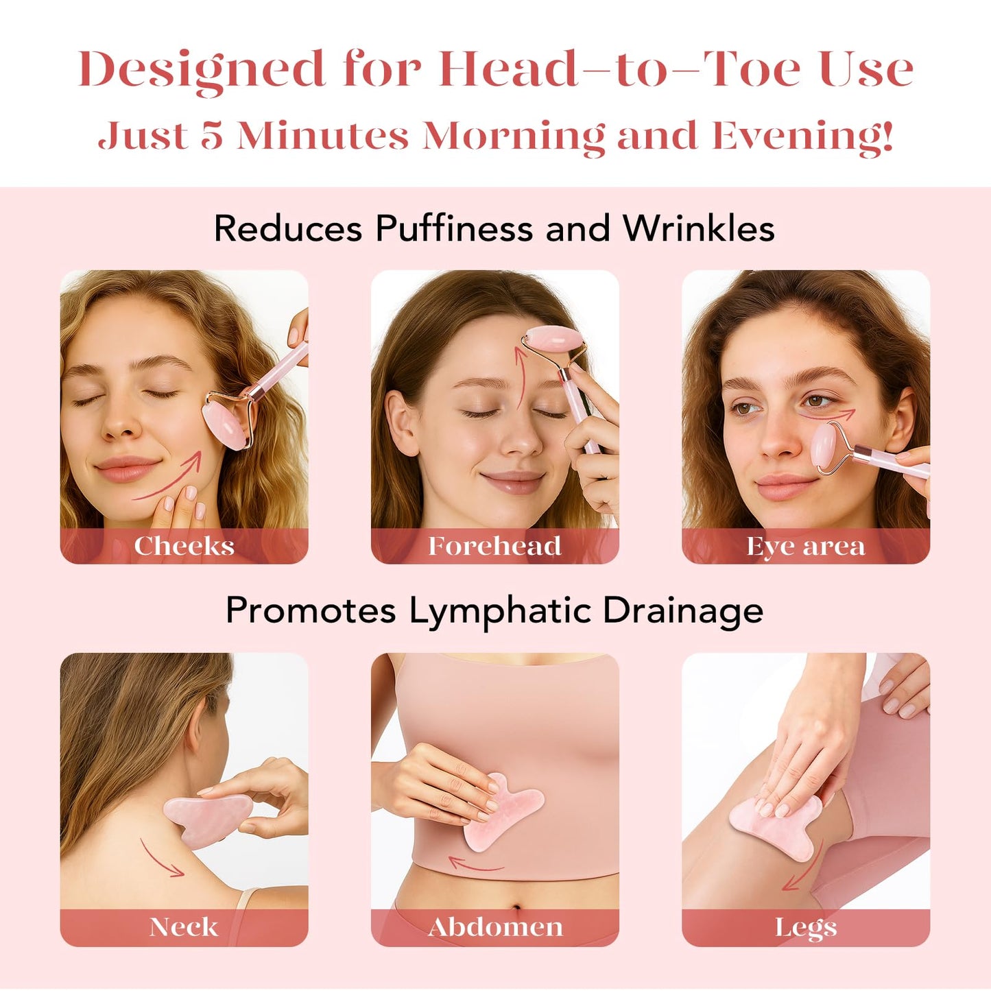 BAIMEI IcyMe Jade Roller & Gua Sha, Face Roller Redness Reducing Skin Care Tools, Self Care for Men Women, Massager for Face, Eyes, Neck, Relieve Fine Beauty & Personal Care BAIMEI