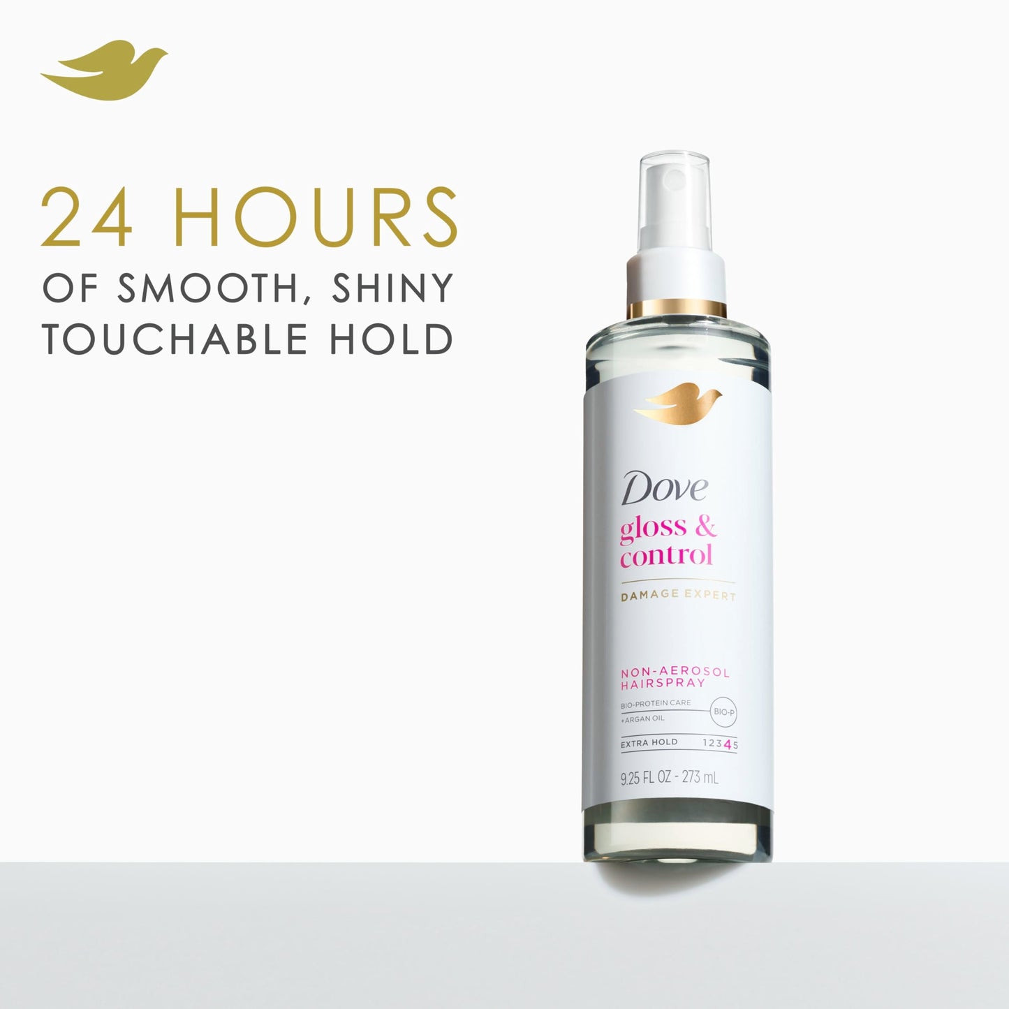 Dove Extra Hold Styling Hairspray Gloss & Control Hairspray Non-Aerosol for Long-Lasting Hold & Shine for 24H Touchable, Glossy Hold 9.25 oz Beauty & Personal Care Dove