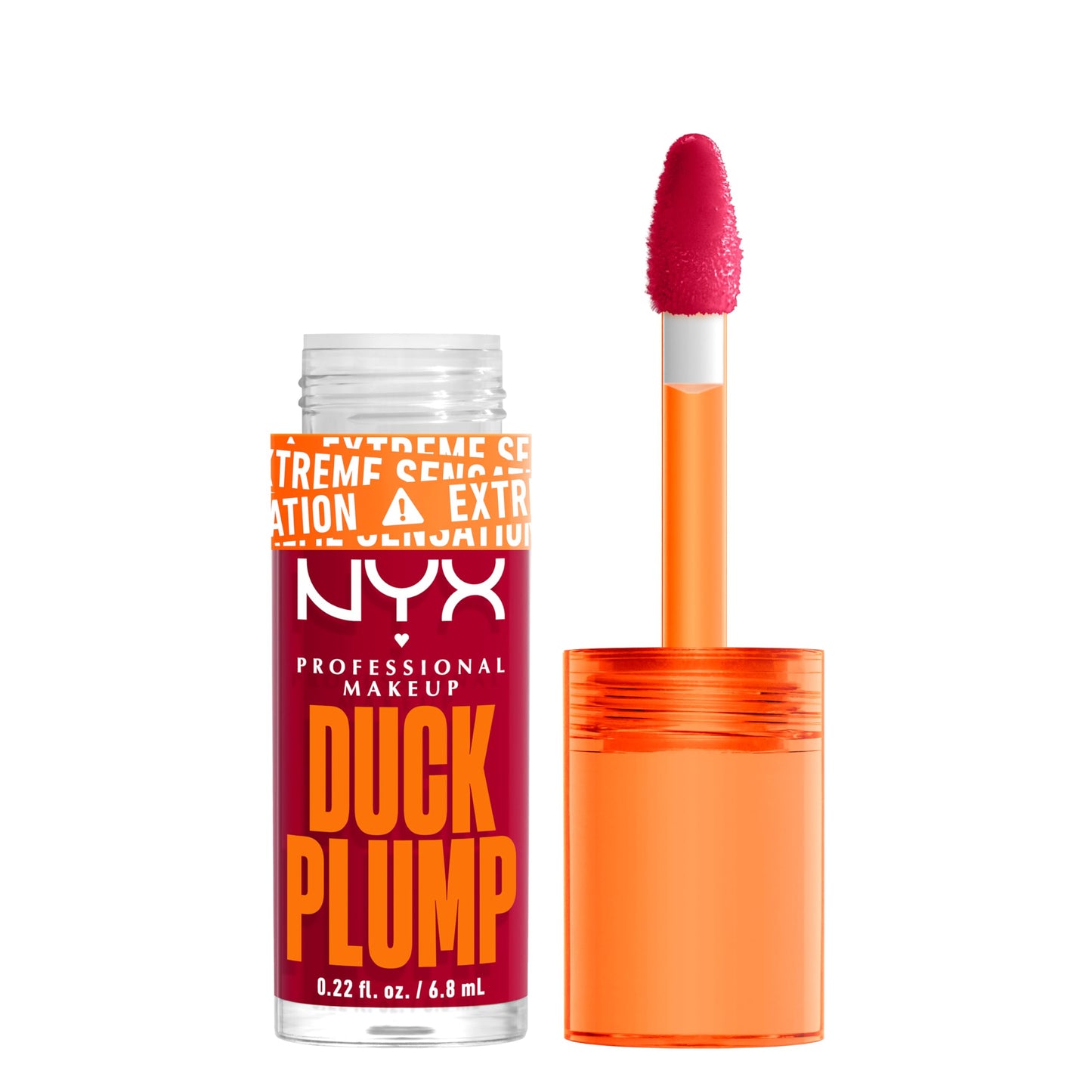 NYX PROFESSIONAL MAKEUP Duck Plump High Pigment Plumping Lip Gloss with Spicy Ginger, Vegan Lip Makeup - Hall Of Flame (True Red) Beauty & Personal Care NYX PROFESSIONAL MAKEUP