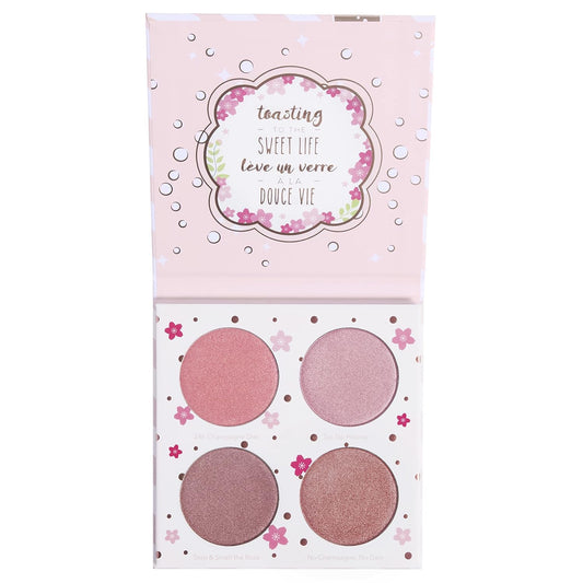Beauty Bakerie Powder Blush Makeup Palette for Face & Cheeks, 4 Highlight