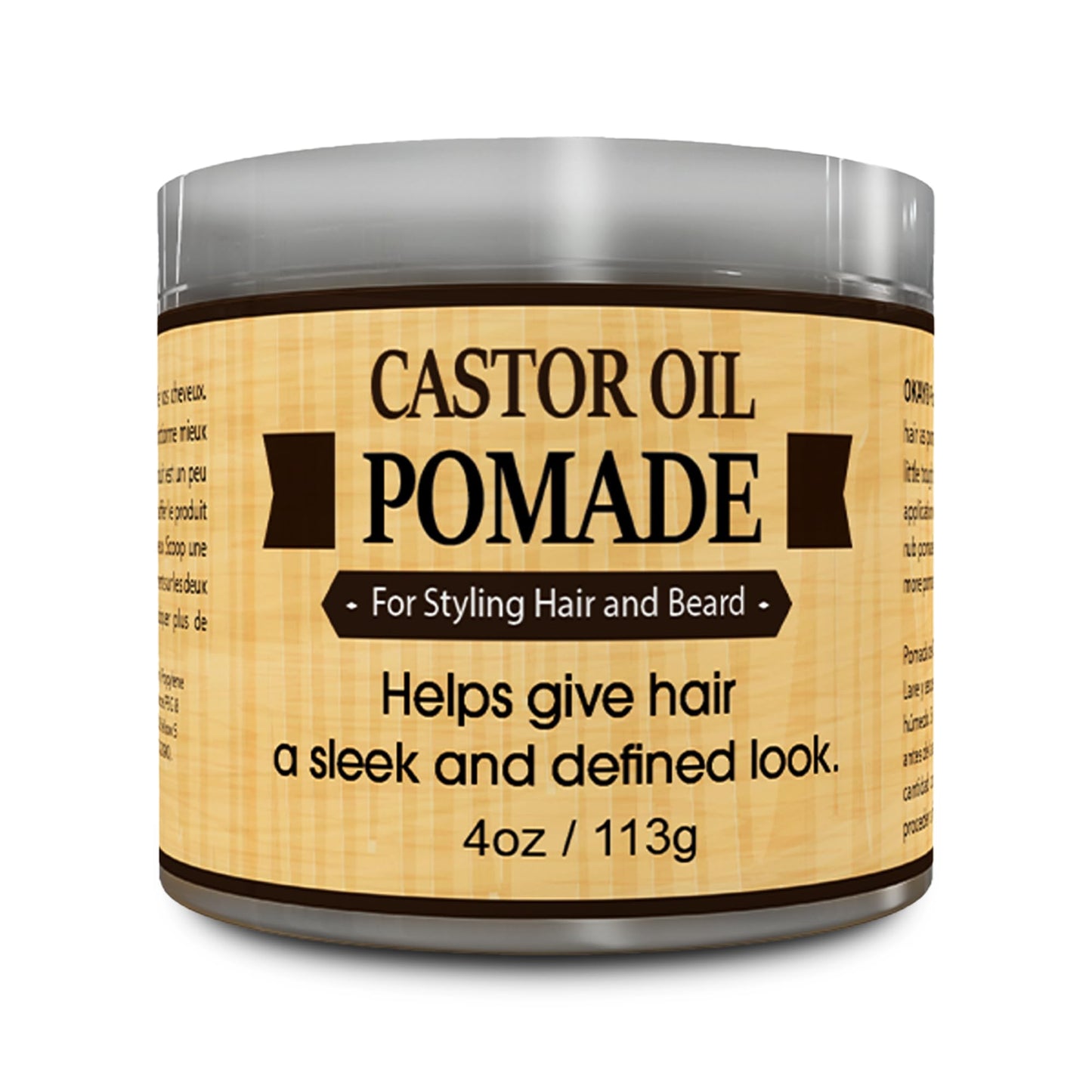 OKAY | Men's Castor Oil Beard and Hair Pomade | For All Hair Types & Textures | All Day Hold | Sleek, Defined Look | Free of Silicone & Paraben, Gray Beauty & Personal Care OKAY