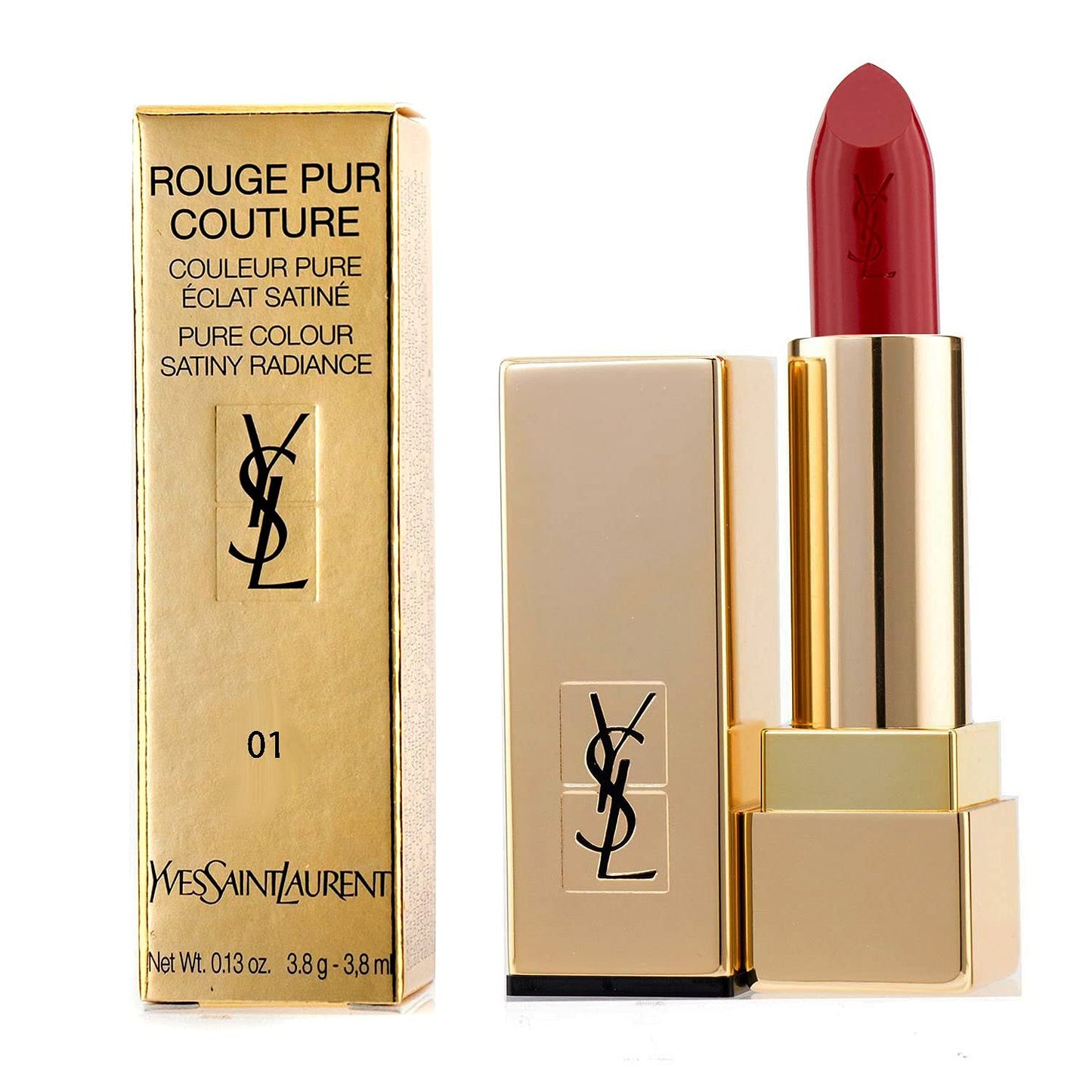 Yves Saint Laurent ROUGE PUR COUTURE SPF15Pure Colour Satiny Radiance 1 Le Rouge, 1 Count Beauty & Personal Care Yves Saint Laurent
