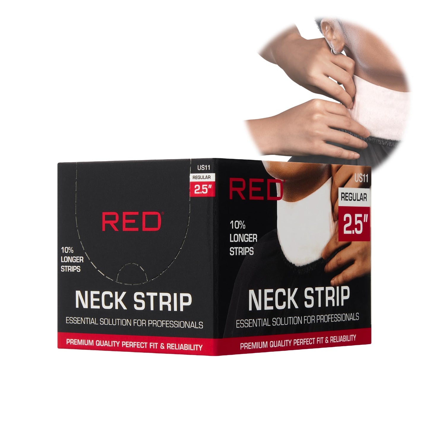 Red by Kiss Premium Barber Neck Strips, Soft, Absorbent, Disposable Neck Strips for Hair Cutting, Barber Shop Supplies, Anti-Slip, Secure Fit Beauty and Personal Care Red by Kiss