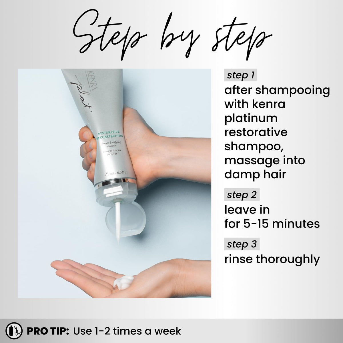 Kenra Platinum Restorative Reconstructor | Ultra Fortifying Treatment | Restores Broken Hair Bonds From Within | Provides Intense Fortification