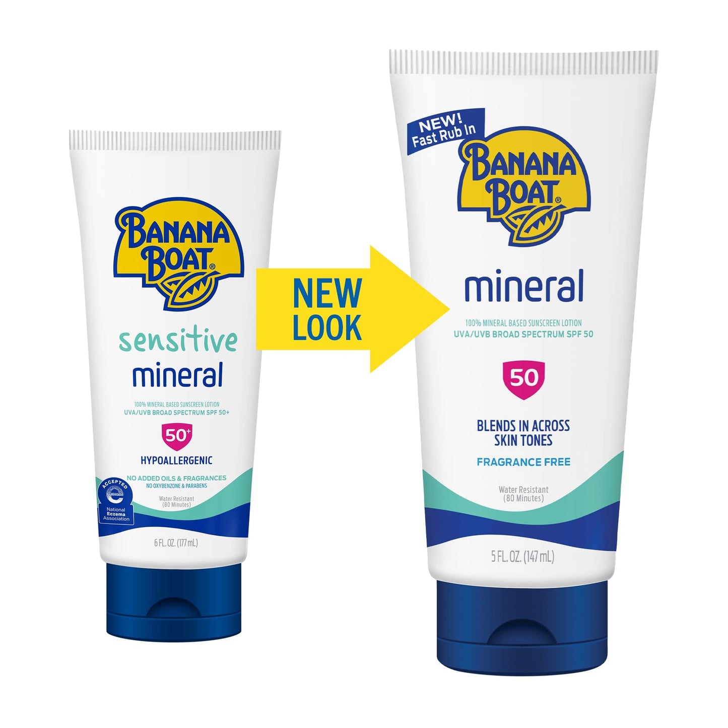 Banana Boat Mineral Sunscreen SPF 50 Lotion, 5Fl Oz | Zinc Oxide Sunscreen Lotion, Beach Essentials, SPF 50 Sunblock, 5Fl Oz Beauty & Personal Care Banana Boat