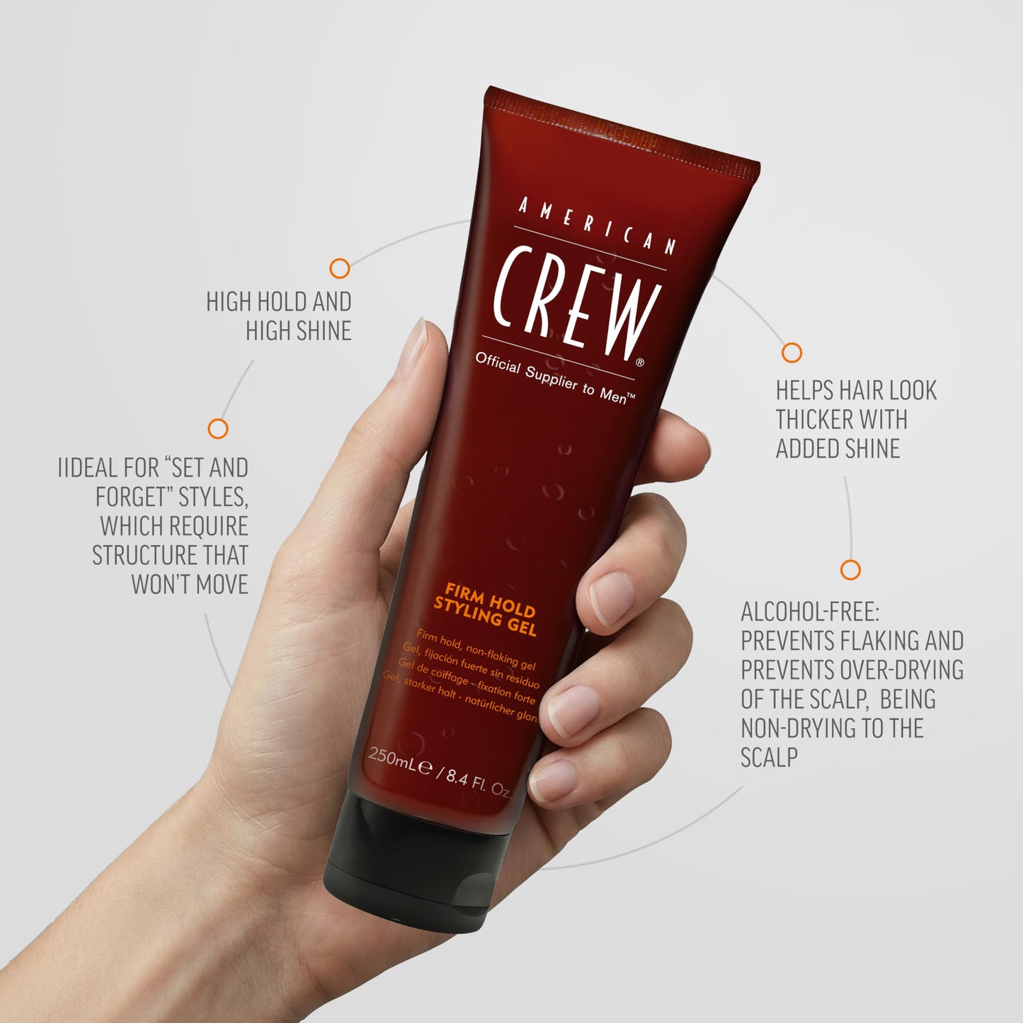 American Crew Men's Hair Gel, Firm Hold, Non-Flaking Styling Product, 13.1 fl oz Beauty & Personal Care AMERICAN CREW