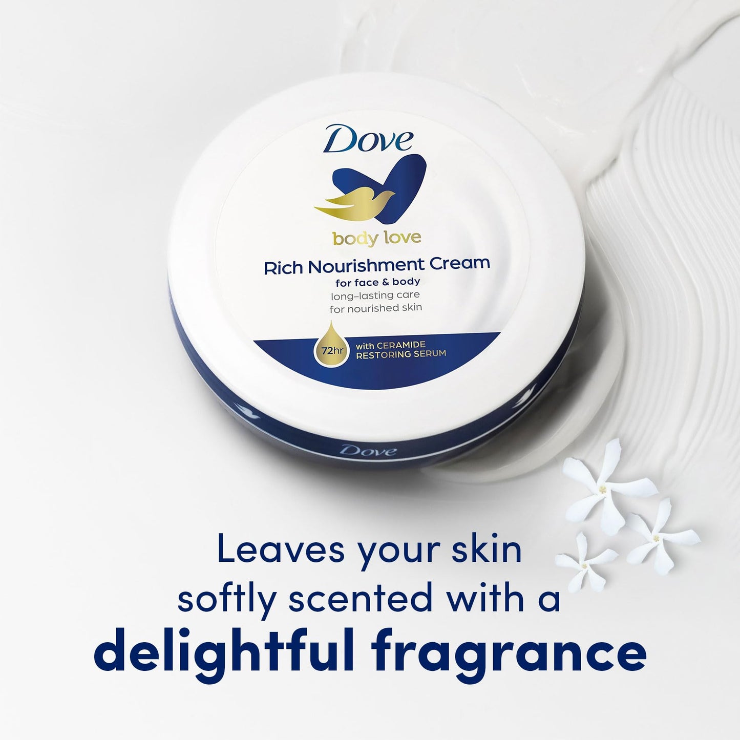 Dove Nourishing Body Care, Face, Hand, and Body Rich Nourishment Cream for Extra Dry Skin with 48-Hour Moisturization, 4-Pack, 2.53 Oz Each Jar Beauty & Personal Care Dove