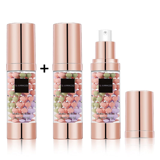 SIAMHOO One Step Face Primer Makeup Tricolor Tinted Moisturizer Skin Tone Correcting and Brightening Primer for Glowing and Flawless Makeup, 35ml Beauty & Personal Care SIAMHOO