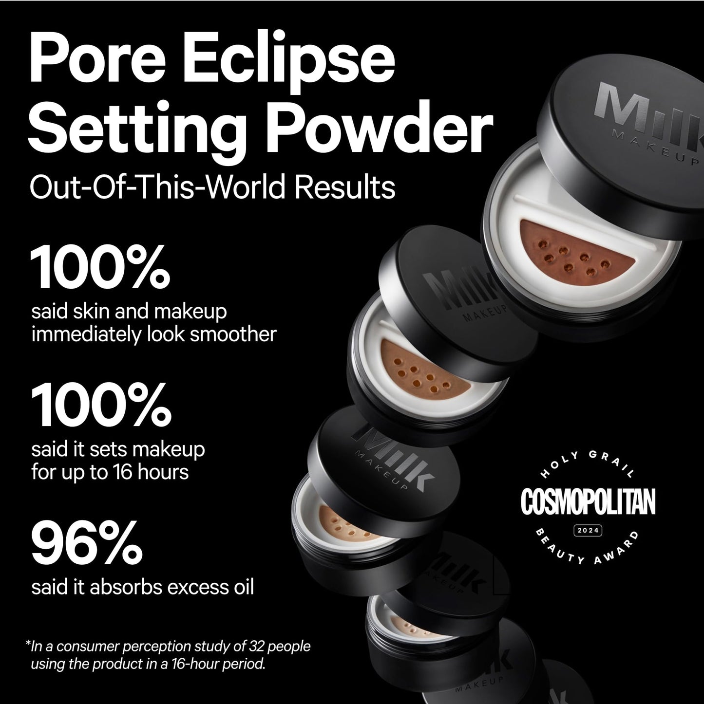 Milk Makeup Pore Eclipse Matte Translucent Setting Powder - Controls Shine, Blurs Pores + Sets Makeup Up to 16 Hours - Weightless, Talc-Free Formula Beauty & Personal Care Milk Makeup