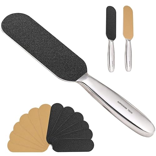 Professional Pedicure Foot File,Coarse/Fine Double Side and Reusable Stainless Steel Cracked Skin Corns Callus Remover Feet Rasp Beauty & Personal Care AOPOCKAN TECH