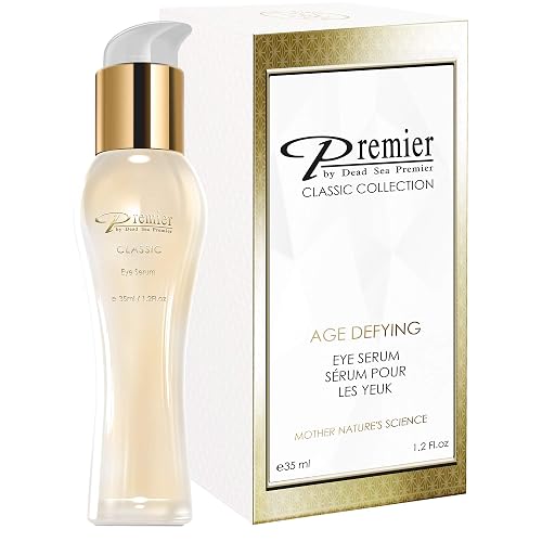 Premier Dead Sea Classic Eye Serum, Hypoallergenic, Age defying, Helps minimize wrinkles, Dark circles, Sagging skin, Reduce bags, with vitamins A & E Beauty & Personal Care Premier