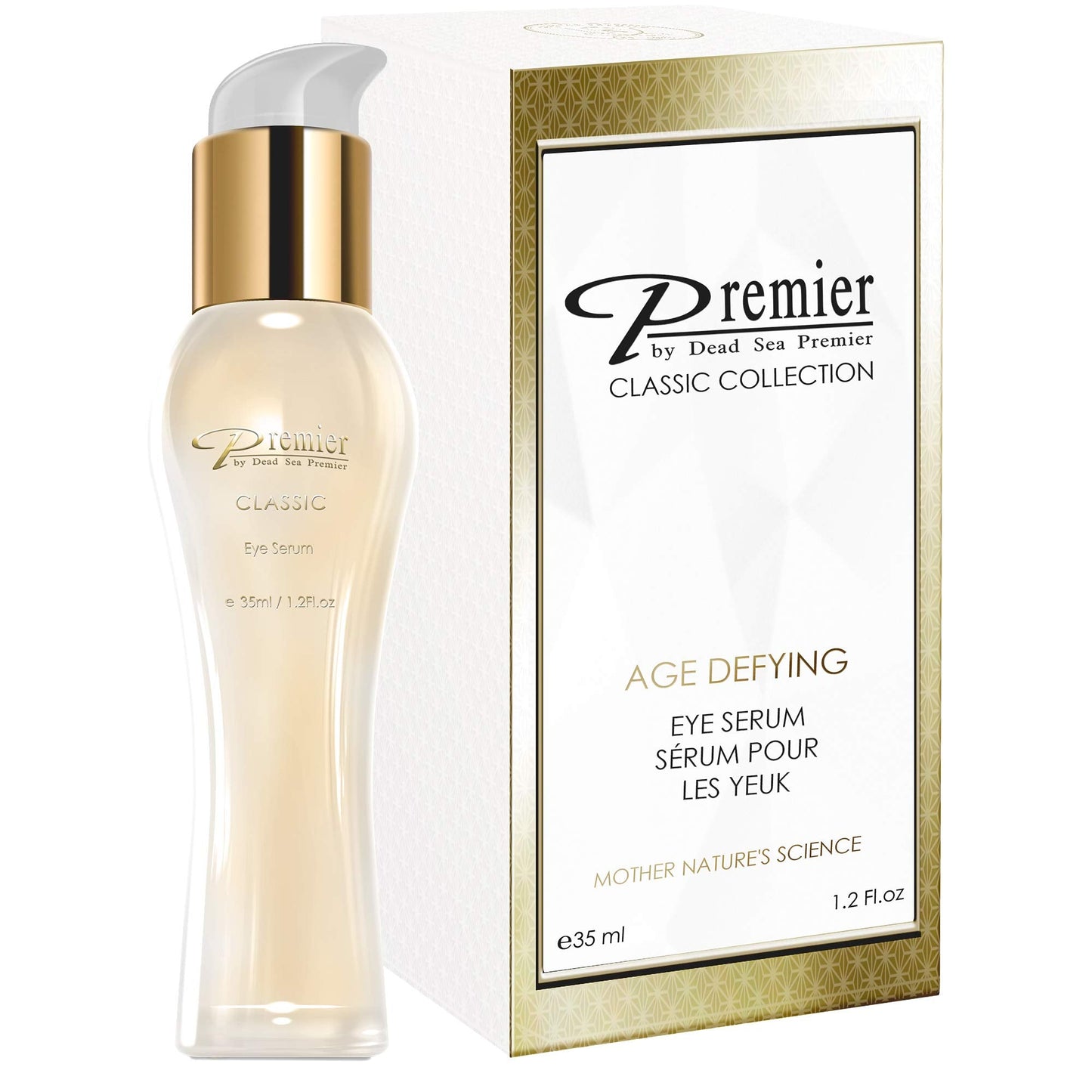 Premier Dead Sea Classic Eye Serum, Hypoallergenic, Age defying, Helps minimize wrinkles, Dark circles, Sagging skin, Reduce bags, with vitamins A & E Beauty & Personal Care Premier