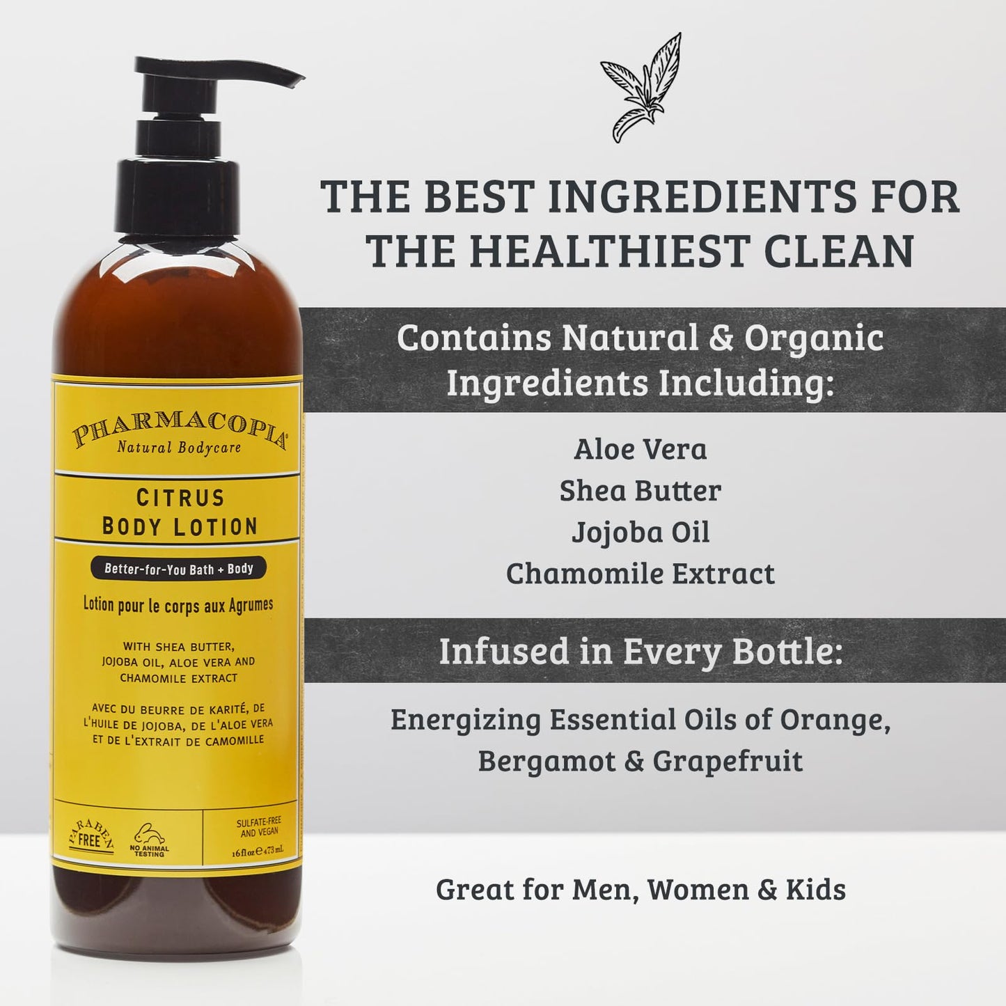 Pharmacopia Citrus Body Lotion - Hydrating Natural Moisturizer with Aromatherapy Benefits - Cruelty-Free Vegan Skin Care - Shea Butter, Aloe Vera, Beauty & Personal Care Pharmacopia