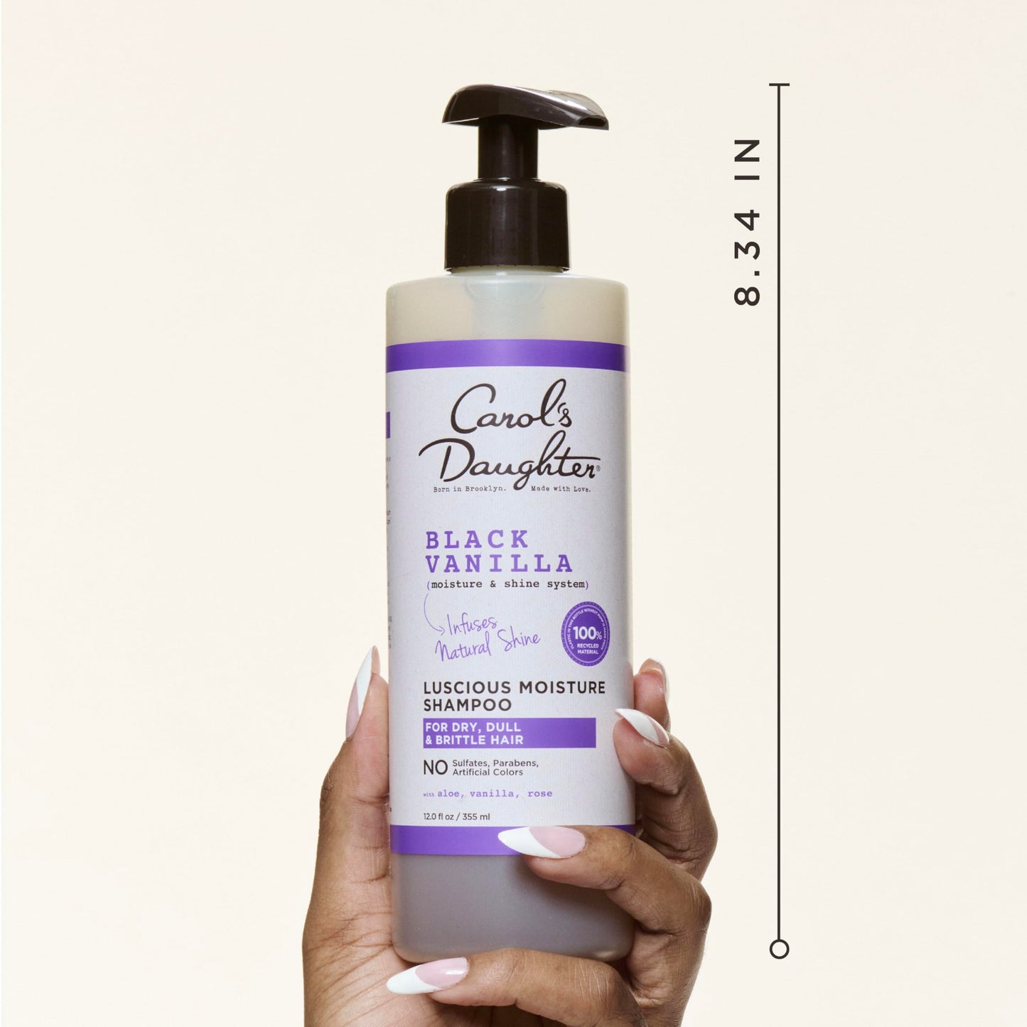 Carol's Daughter Black Vanilla Moisture Sulfate Free Shampoo for Curly, Wavy or Natural Hair, Moisturizing Hair Care for Dry, Damaged Hair, 12 Fl Oz Beauty & Personal Care Carol's Daughter