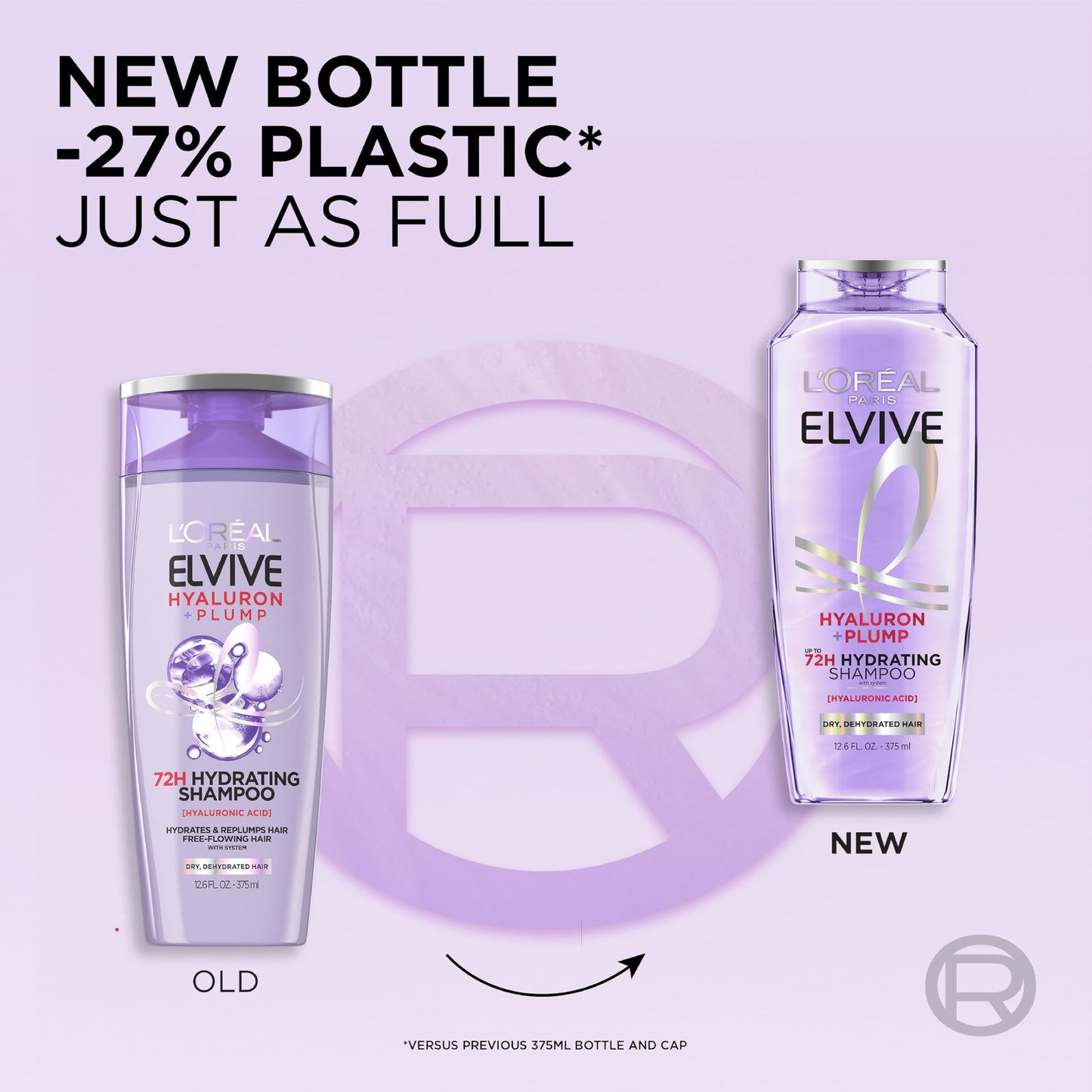 L'Oreal Paris Elvive Hyaluron Plump Hydrating Shampoo for Dehydrated, Dry Hair Infused with Hyaluronic Acid Care Complex, Paraben-Free, 12.6 Fl Oz Beauty & Personal Care L'Oreal Paris