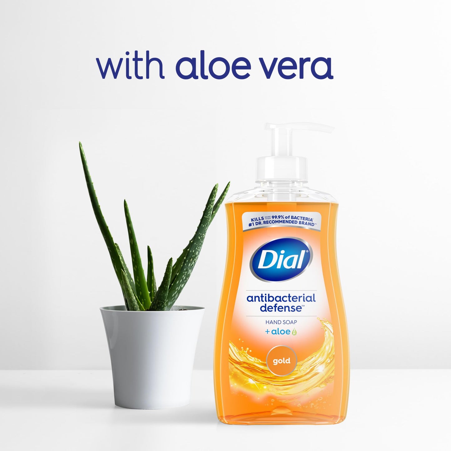 Dial Antibacterial Defense Liquid Hand Soap + Aloe, Gold Scent, 11 Fl Oz (Pack of 4), Dermatologist-Tested Hand Wash, Gentle Formula Beauty & Personal Care Dial
