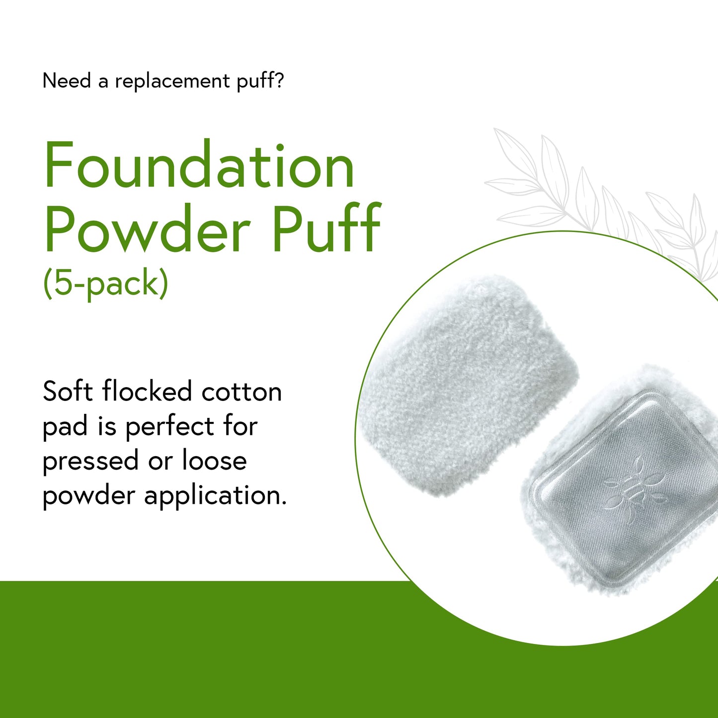 Honeybee Gardens Foundation Powder Puff (5-pack) | Cruelty Free Beauty & Personal Care Honeybee Gardens