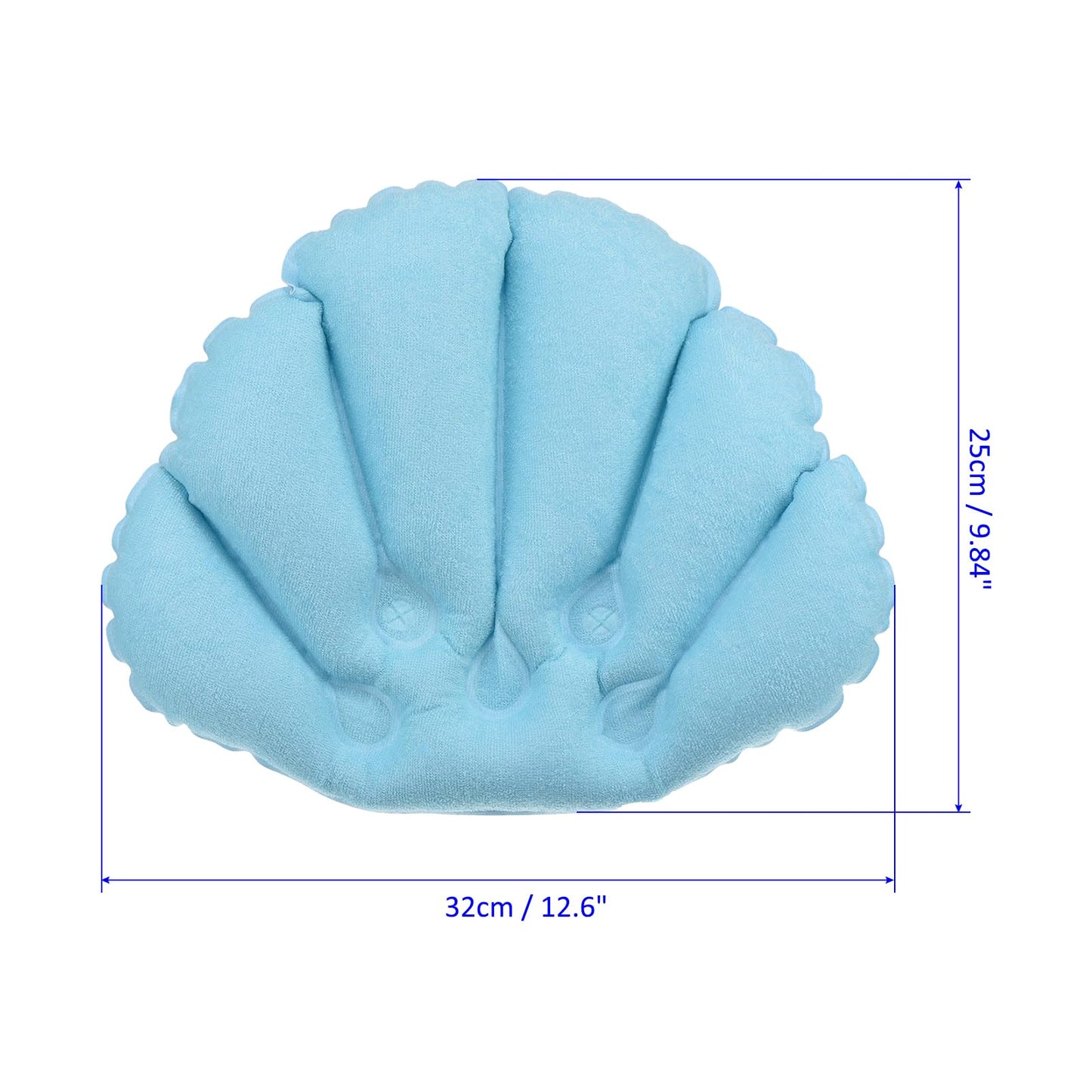 M METERXITY 2 Pack Inflatable Bath Pillow - Ultralight Inflatable Compressible Pillow with Suction Cups, Neck Support, Apply to Bathtub (Blue) Beauty and Personal Care M METERXITY
