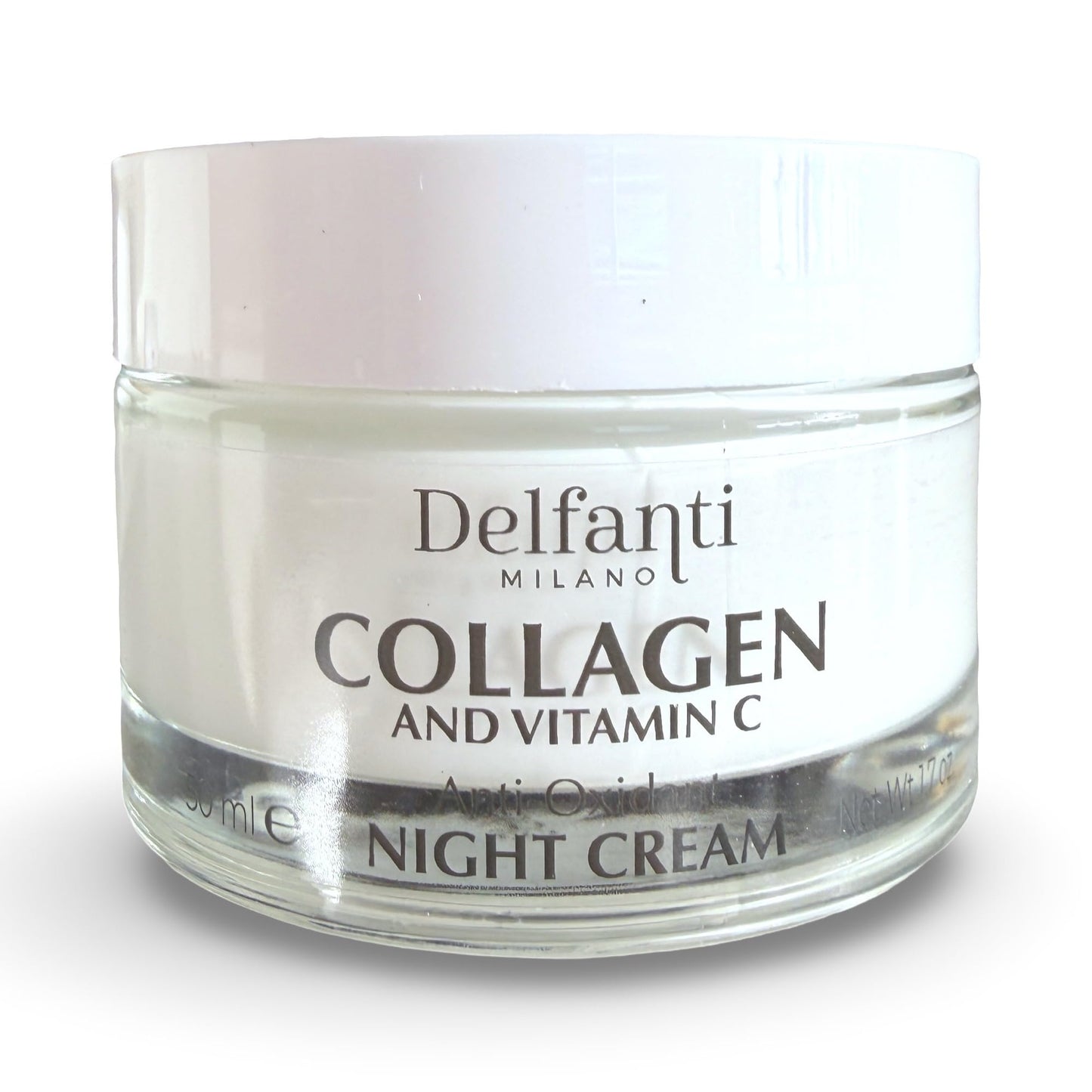 Delfanti-Milano Collagen and Vitamin C Antioxidant Night Cream Restorative Face and Neck Moisturizer with Hyaluronic Acid and Retinol Made in Italy Beauty & Personal Care Delfanti-Milano