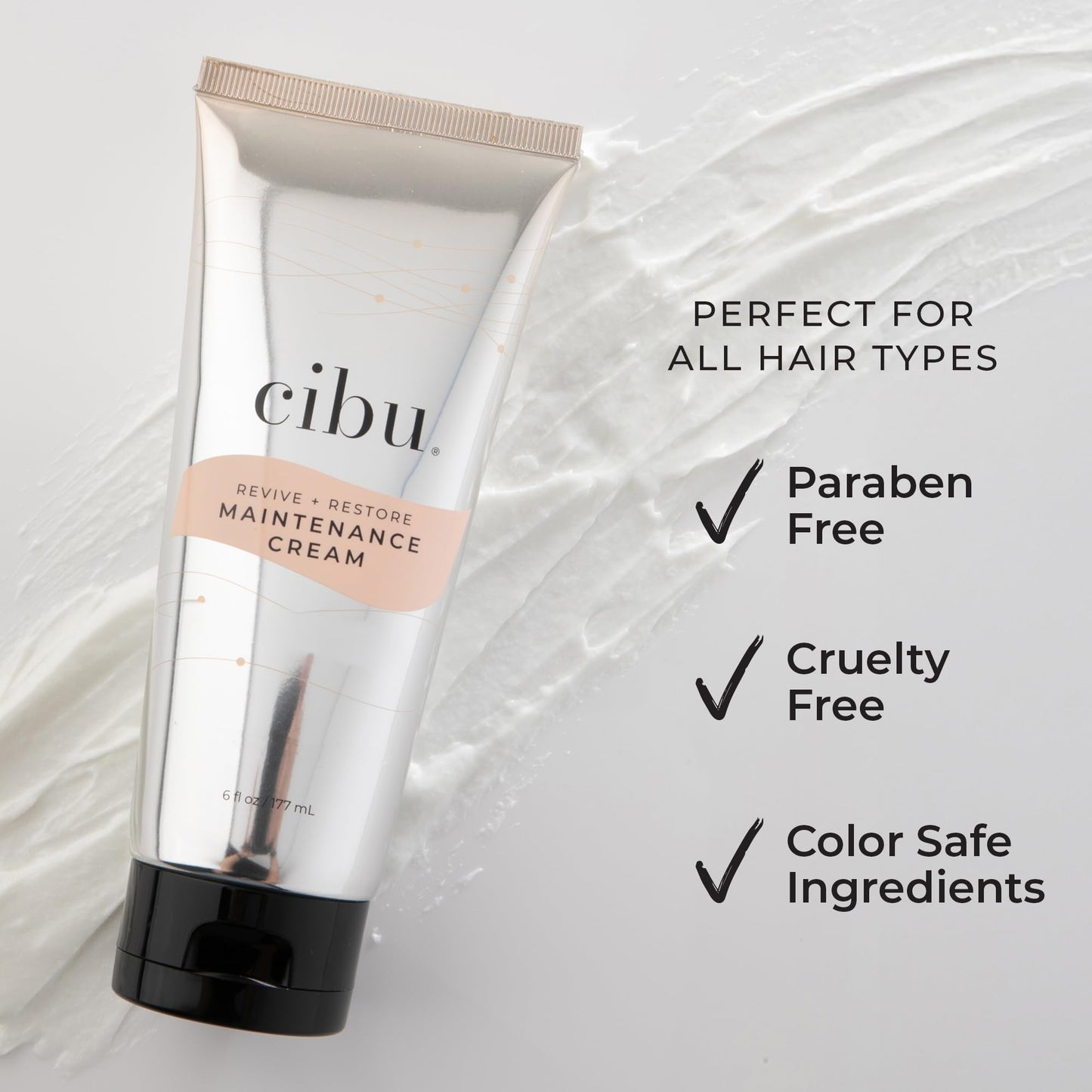 CIBU Revive and Restore Maintenance Cream - Heat Protectant for Hair with Oleic Acid, Linoleic Acid, Vitamin E - Heat Protectant Cream to Fortify Beauty & Personal Care CIBU