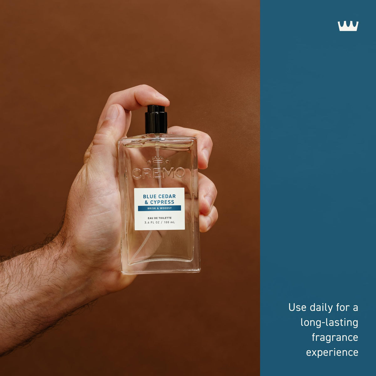 Cremo Cologne For Men - Blue Cedar & Cypress Mens Cologne Spray, A Woodsy Scent with Notes of Lemon Leaf, Cypress and Cedar, Multi-Layered Signature Beauty & Personal Care Cremo