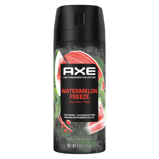 AXE Deodorant Body Spray Watermelon Freeze Fine Fragrance Aluminum Free 4 oz Beauty and Personal Care AXE