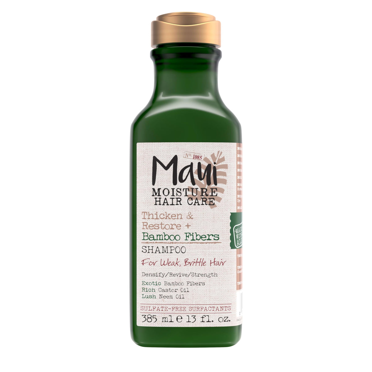 Maui Moisture Thicken & Restore + Bamboo Fibers Strengthening Shampoo to Soften Transitioning or Natural Hair & Renew Brittle Hair, Vegan, Silicone Beauty & Personal Care Maui Moisture