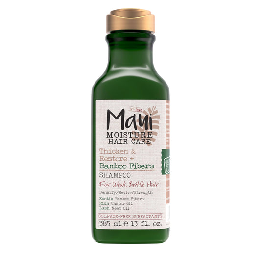 Maui Moisture Thicken & Restore + Bamboo Fibers Strengthening Shampoo to Soften Transitioning or Natural Hair & Renew Brittle Hair, Vegan, Silicone Beauty & Personal Care Maui Moisture