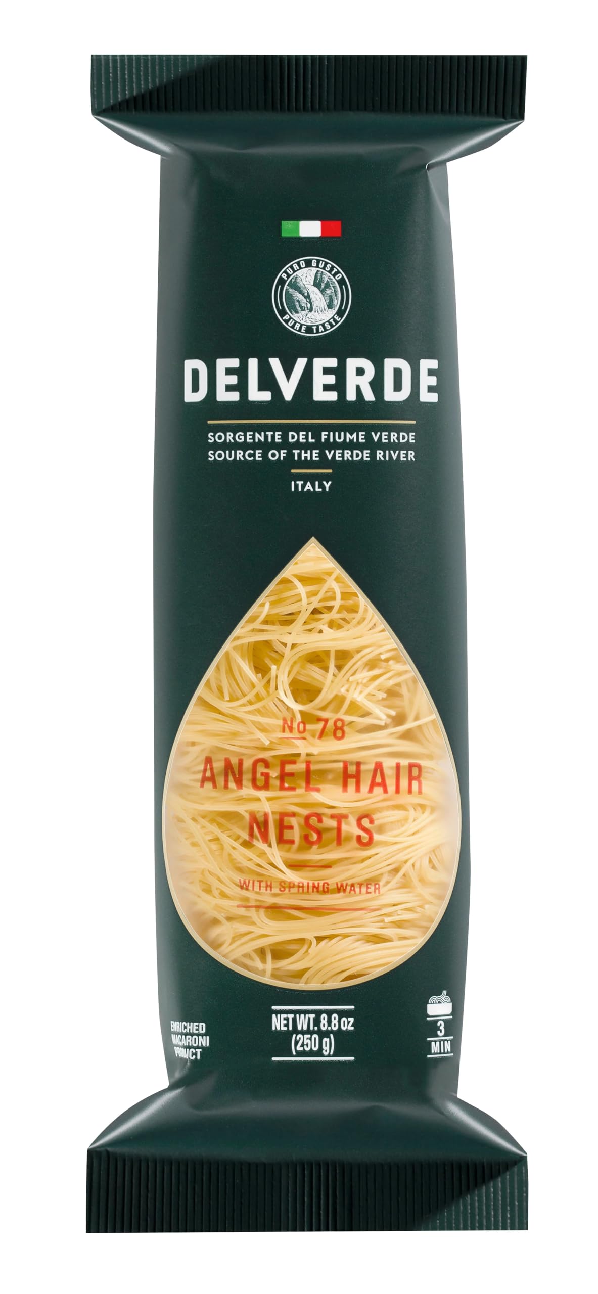 Delverde Artisan Made Angel Hair Nests with Spring Water Certified Kosher 8.8oz 12 pack Beauty & Personal Care Delverde