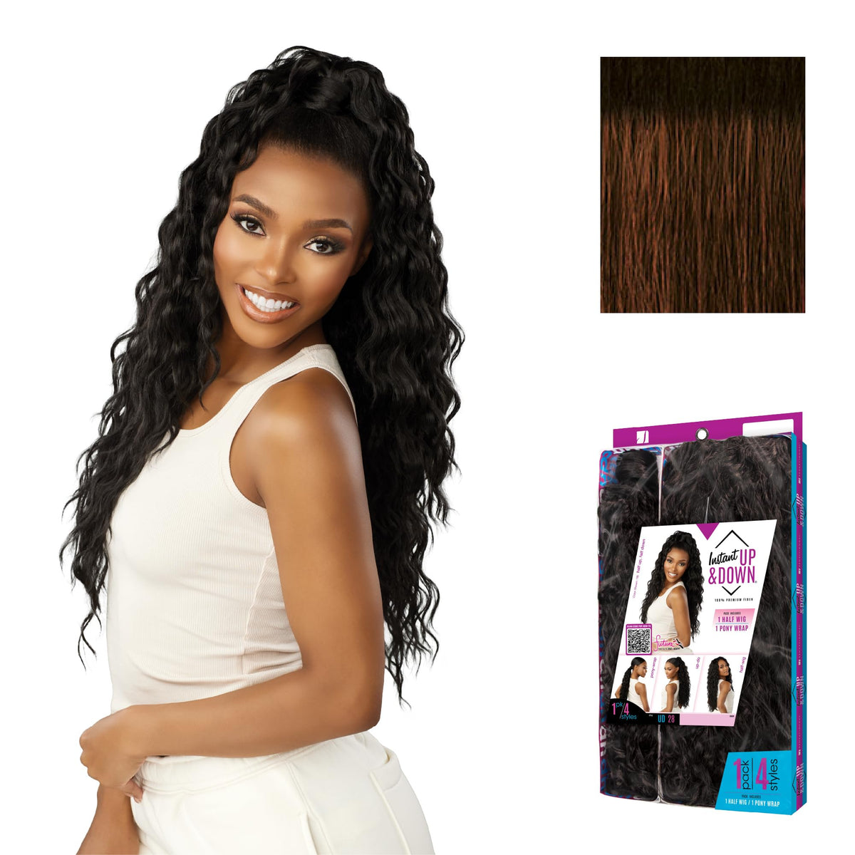 Sensationnel Instant Updown Halfwig Pony-Iud 28, TH2/COPPER