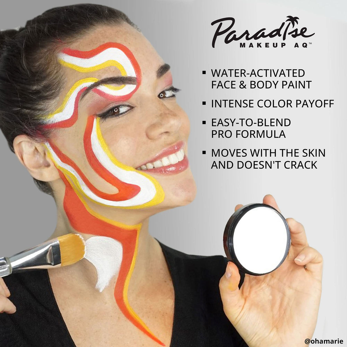 Mehron Makeup Paradise AQ - VIOLET, Water-Activated Face & Body Paint