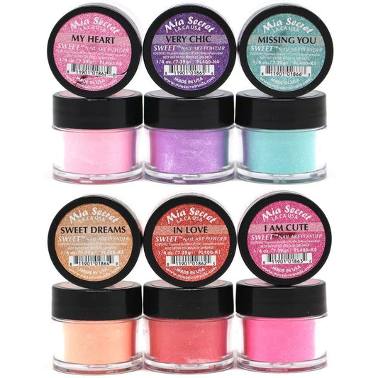 Mia Secret -Sweet Nail Acrylic Powder collection set of 6 Beauty & Personal Care Mia Secret
